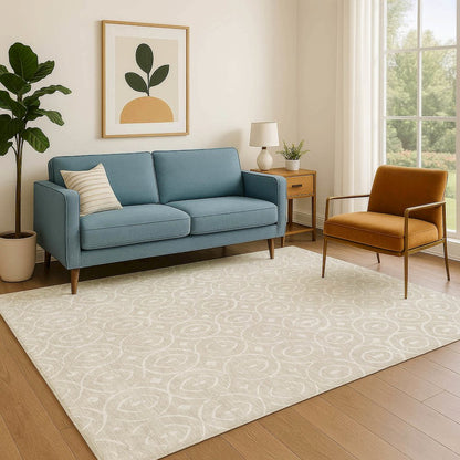 Luxury Washable Indoor/Outdoor The Reserve Beige 5' x 7'6" Rug