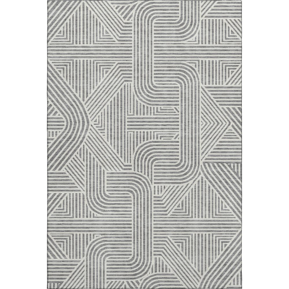 Luxury Washable Indoor/Outdoor The Reserve Gray 5' x 7'6" Rug