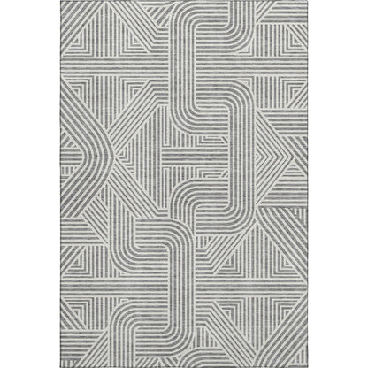 Luxury Washable Indoor/Outdoor The Reserve Gray 5' x 7'6" Rug