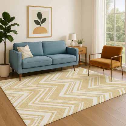 Luxury Washable Indoor/Outdoor The Reserve Honey 5' x 7'6" Rug
