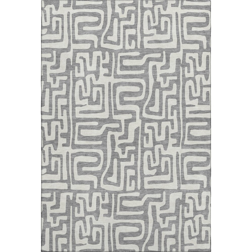 Luxury Washable Indoor/Outdoor The Reserve Gray 5' x 7'6" Rug
