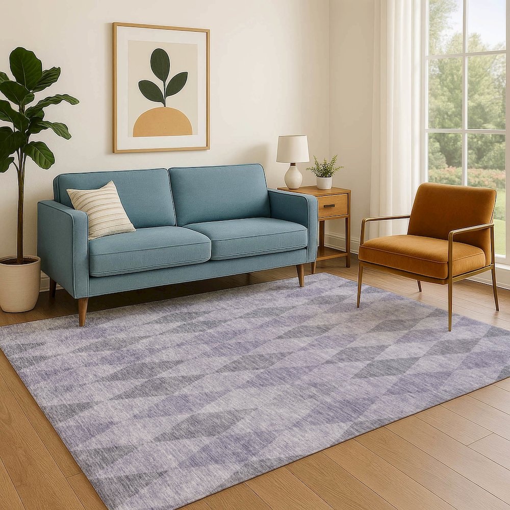 Luxury Washable Indoor/Outdoor The Reserve Lavender 5' x 7'6" Rug
