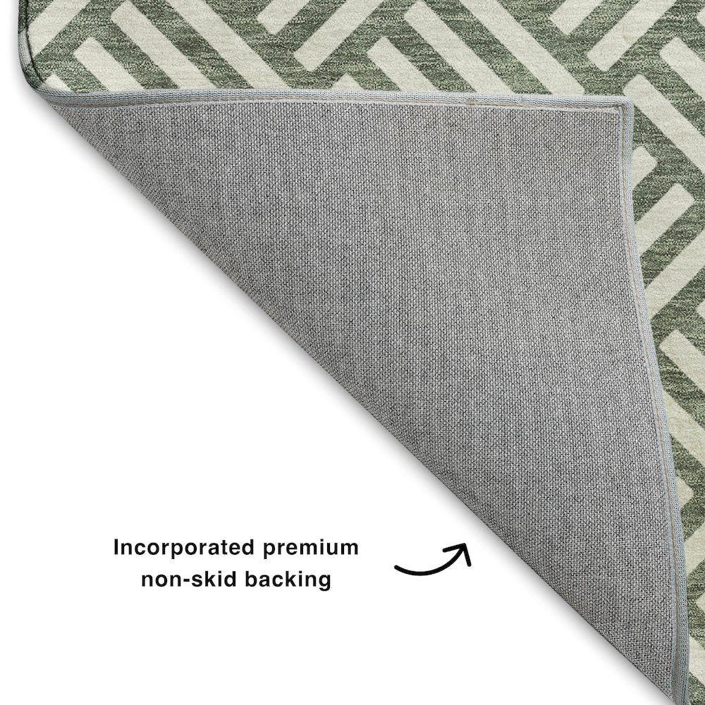 Luxury Washable Indoor/Outdoor The Reserve Basil 2'6" x 3'10" Rug