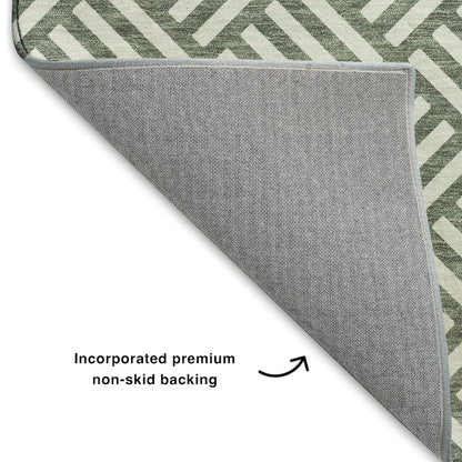 Luxury Washable Indoor/Outdoor The Reserve Basil 2'6" x 3'10" Rug