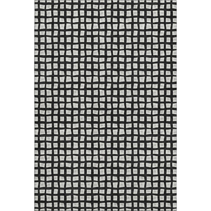 Luxury Washable Indoor/Outdoor The Reserve Black 5' x 7'6" Rug