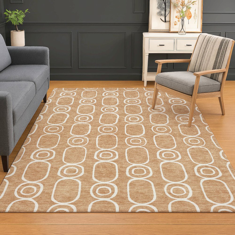 Luxury Washable Indoor/Outdoor The Reserve Copper 5' x 7'6" Rug
