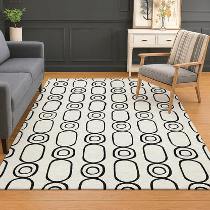 Luxury Washable Indoor/Outdoor The Reserve Ivory 5' x 7'6" Rug