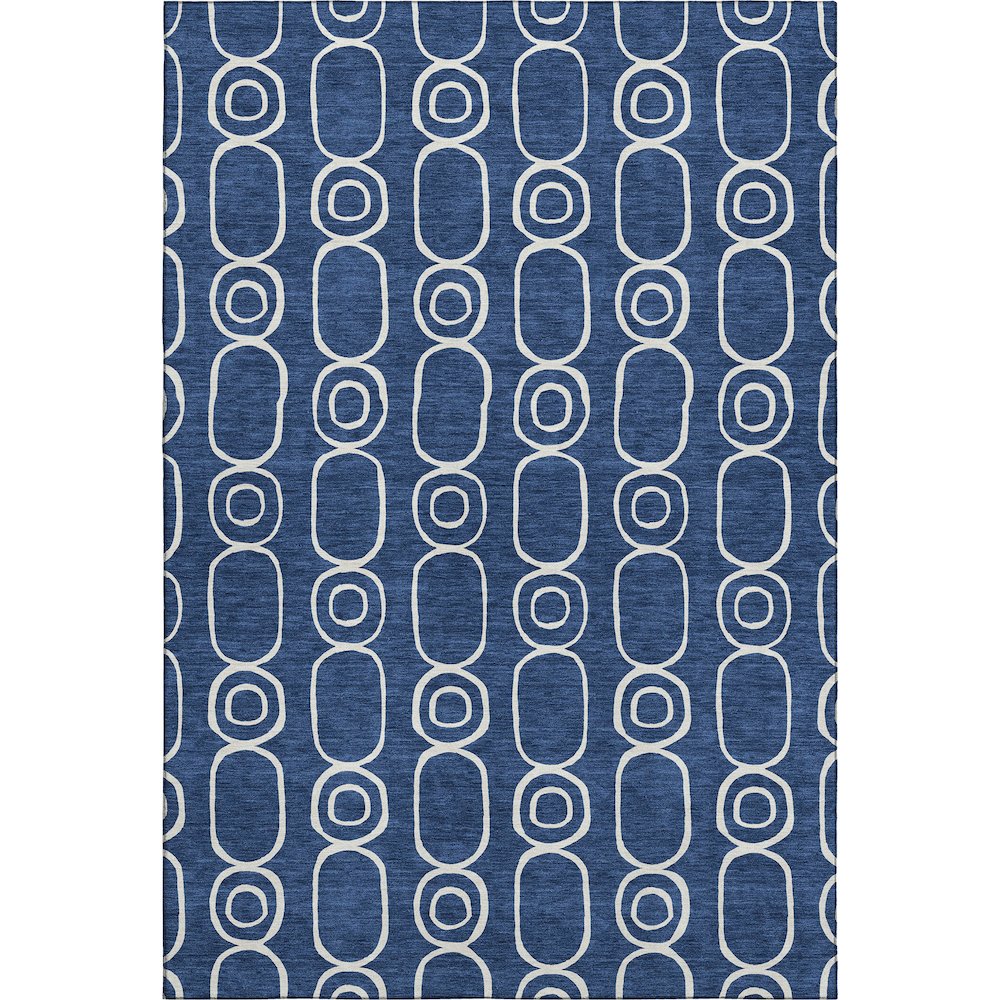 Luxury Washable Indoor/Outdoor The Reserve Navy 5' x 7'6" Rug