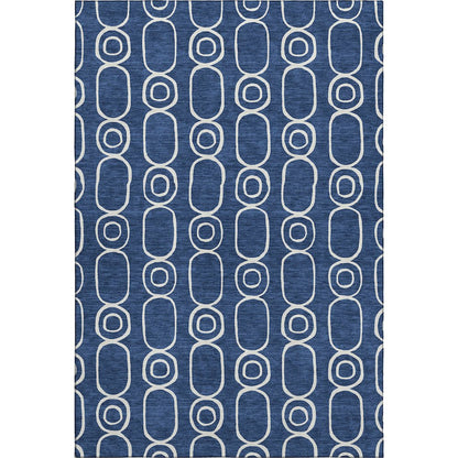 Luxury Washable Indoor/Outdoor The Reserve Navy 5' x 7'6" Rug