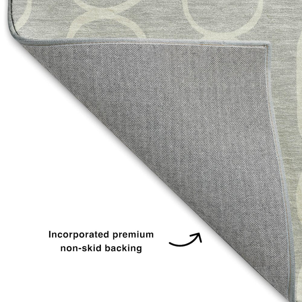 Luxury Washable Indoor/Outdoor The Reserve Silver 2'6" x 3'10" Rug
