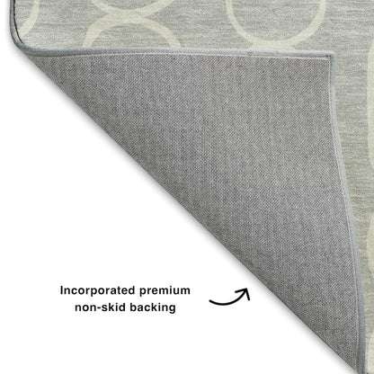 Luxury Washable Indoor/Outdoor The Reserve Silver 2'6" x 3'10" Rug
