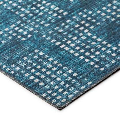 Eleanor Blue Contemporary Geometric 10' x 14' Area Rug Blue AER31