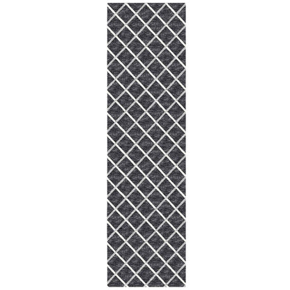 Indoor/Outdoor York YO1 Black Washable 2'3" x 7'6" Rug