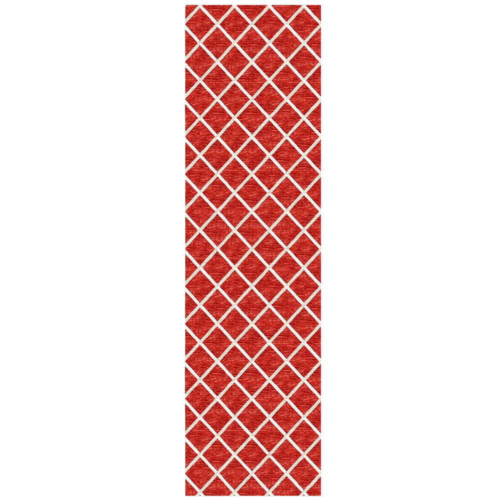 Indoor/Outdoor York YO1 Red Washable 2'3" x 7'6" Rug