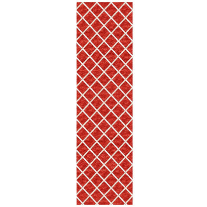 Indoor/Outdoor York YO1 Red Washable 2'3" x 7'6" Rug