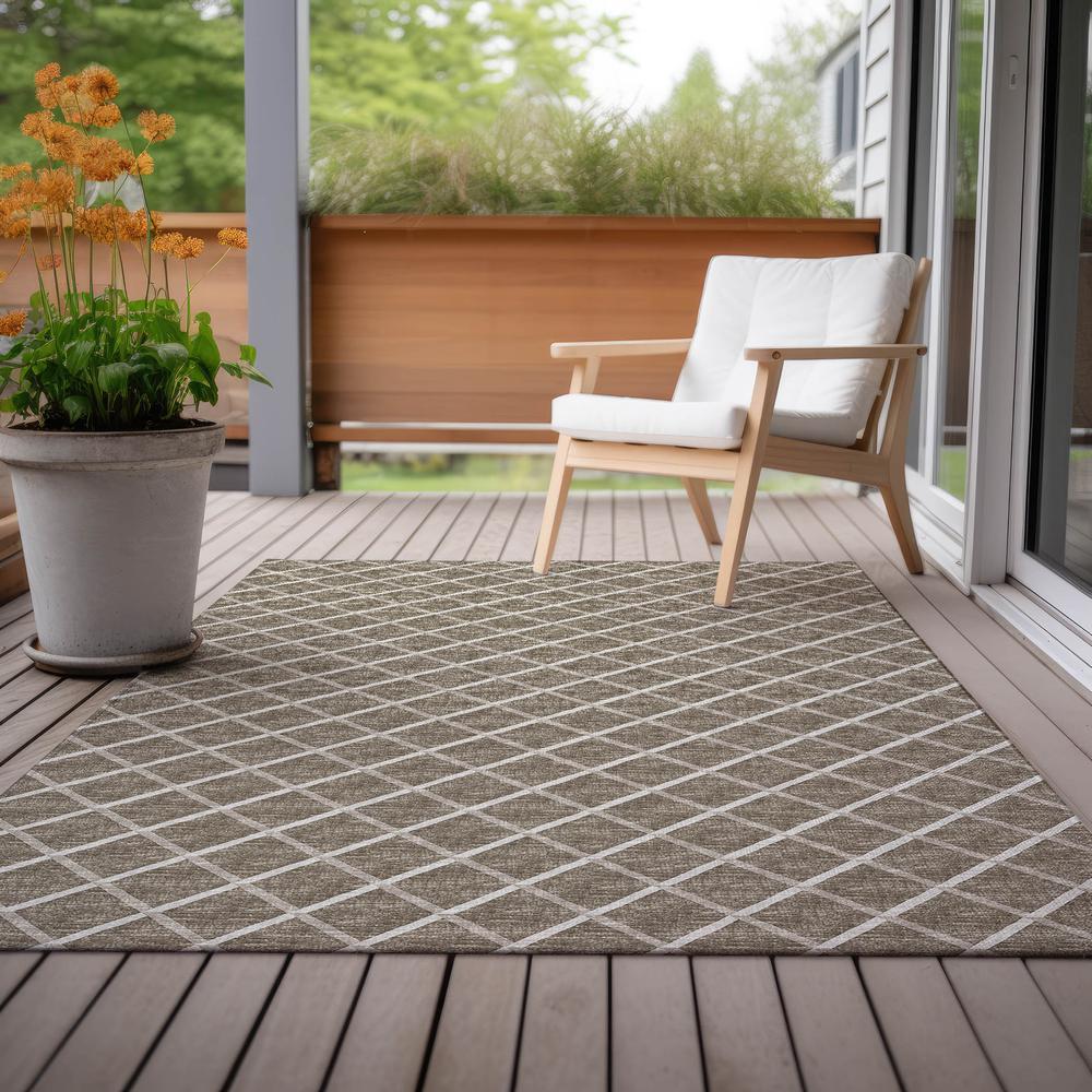Indoor/Outdoor York YO1 Taupe Washable 5' x 7'6" Rug