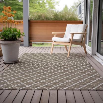 Indoor/Outdoor York YO1 Taupe Washable 5' x 7'6" Rug