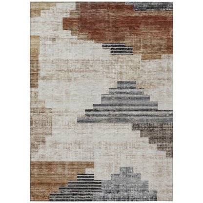 Machine Washable Indoor/Outdoor Chantille Paprika 8' x 10' Rug