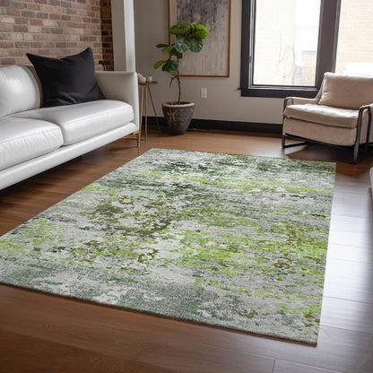 Machine Washable Indoor/Outdoor Chantille Aloe 8' x 10' Rug