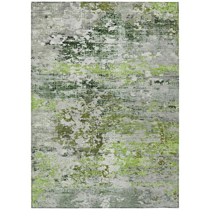 Machine Washable Indoor/Outdoor Chantille Aloe 8' x 10' Rug