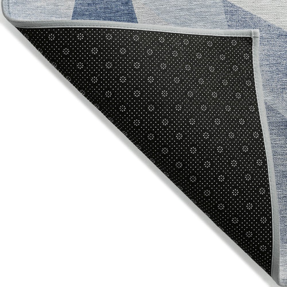 Machine Washable Indoor/Outdoor Chantille Denim 3' x 5' Rug