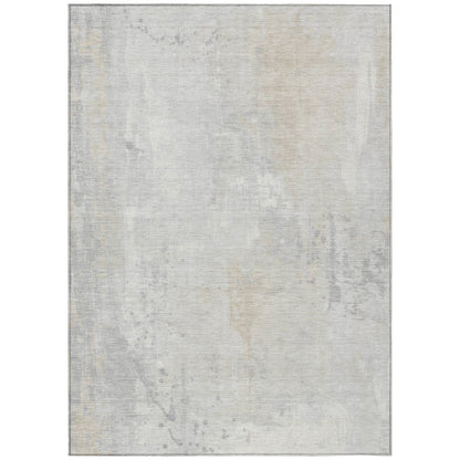 Machine Washable Indoor/Outdoor Chantille Ivory 8' x 10' Rug