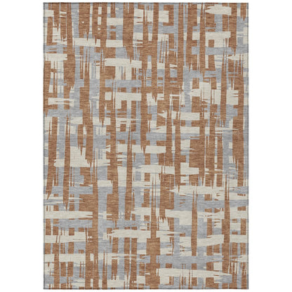 Machine Washable Indoor/Outdoor Chantille Paprika 8' x 10' Rug