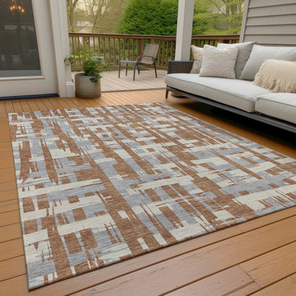 Machine Washable Indoor/Outdoor Chantille Paprika 8' x 10' Rug