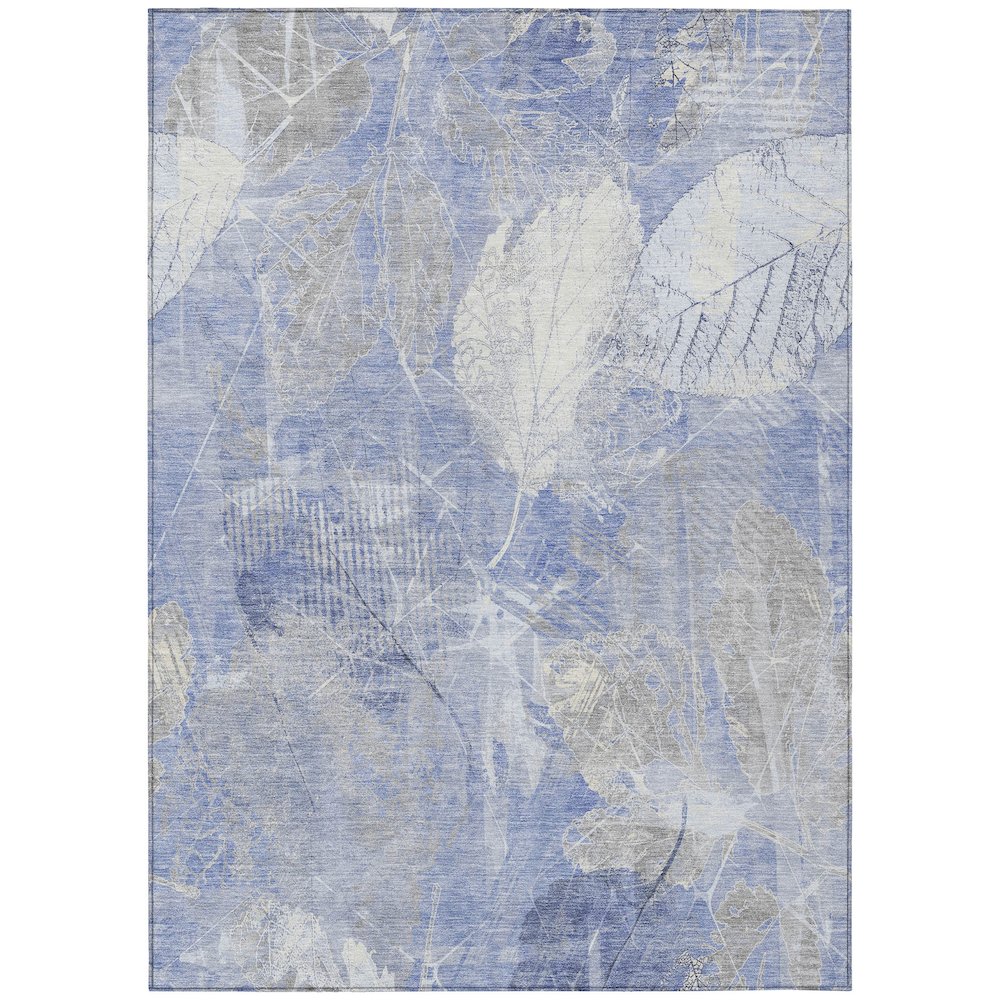 Machine Washable Indoor/Outdoor Chantille Denim 8' x 10' Rug