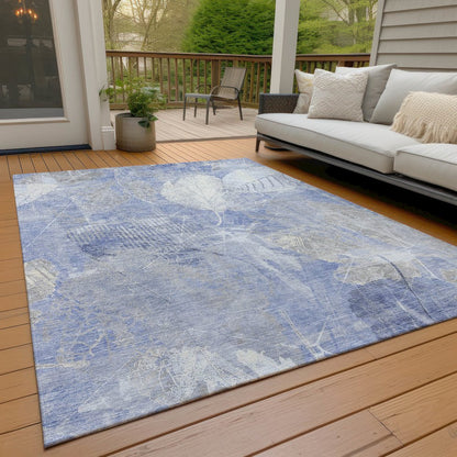 Machine Washable Indoor/Outdoor Chantille Denim 8' x 10' Rug