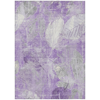 Machine Washable Indoor/Outdoor Chantille Lavender 8' x 10' Rug