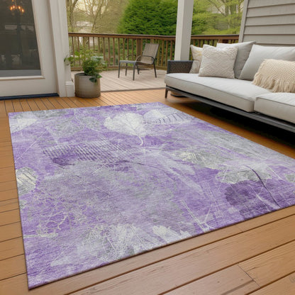 Machine Washable Indoor/Outdoor Chantille Lavender 8' x 10' Rug