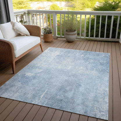 Machine Washable Indoor/Outdoor Chantille Sky 8' x 10' Rug