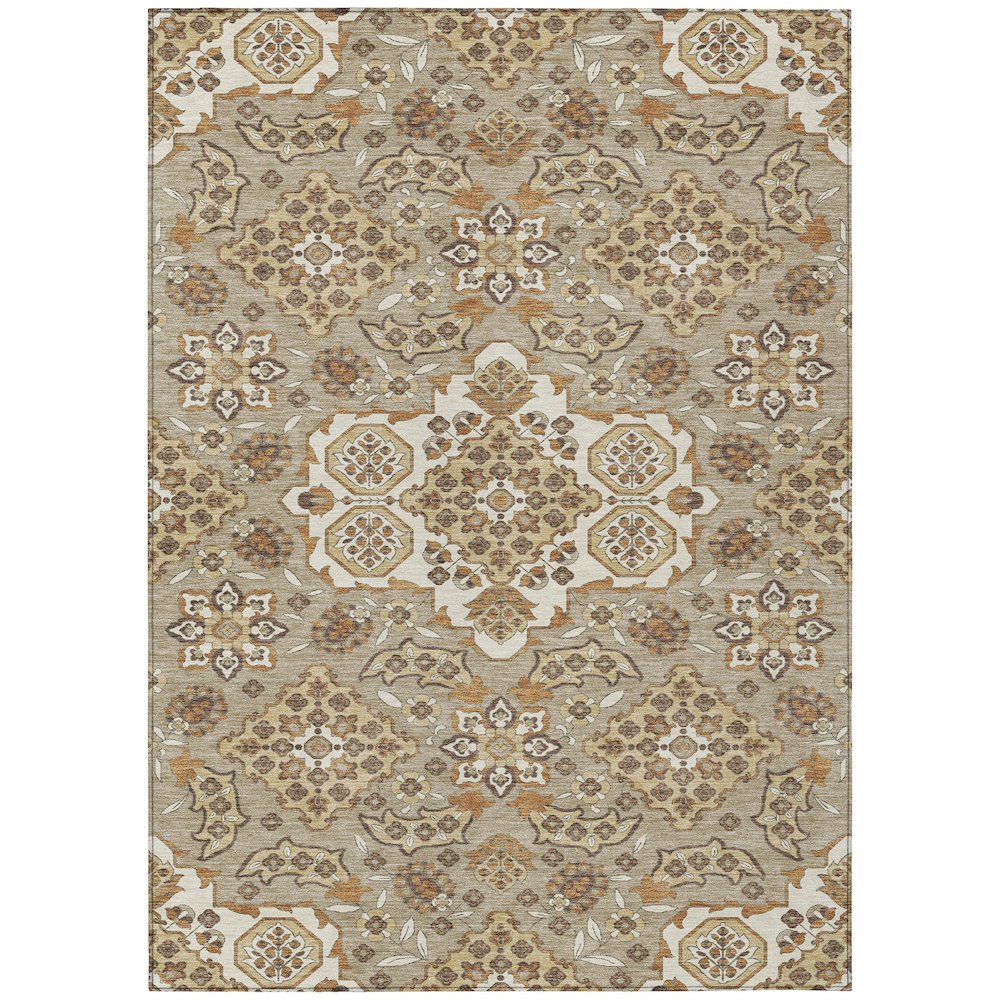 Machine Washable Indoor/Outdoor Chantille Taupe 8' x 10' Rug