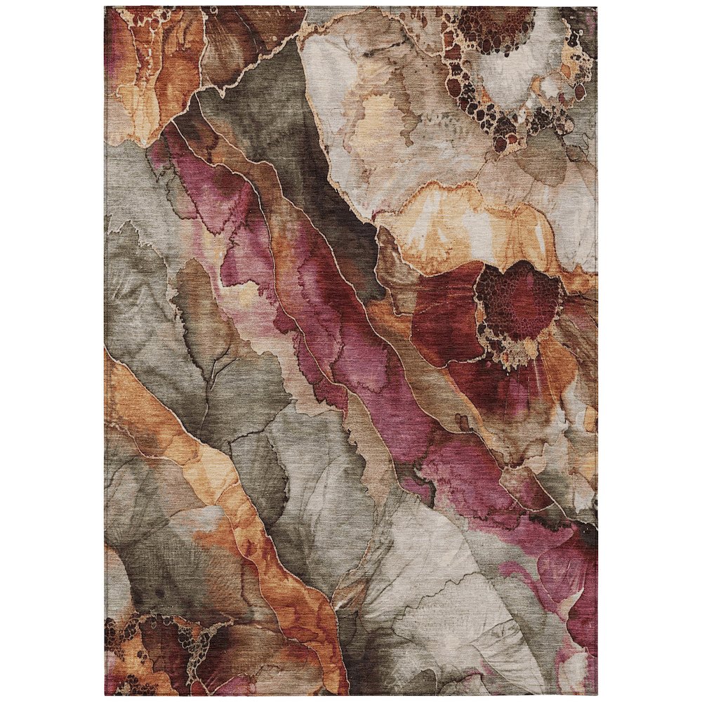 Machine Washable Indoor/Outdoor Chantille Khaki 8' x 10' Rug