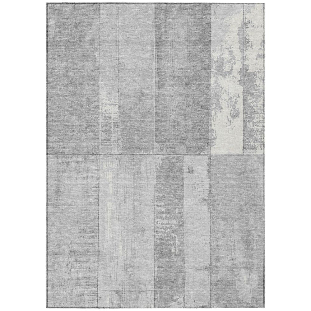 Machine Washable Indoor/Outdoor Chantille Gray 8' x 10' Rug