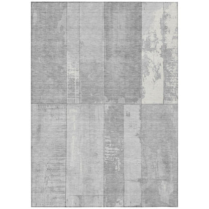Machine Washable Indoor/Outdoor Chantille Gray 8' x 10' Rug
