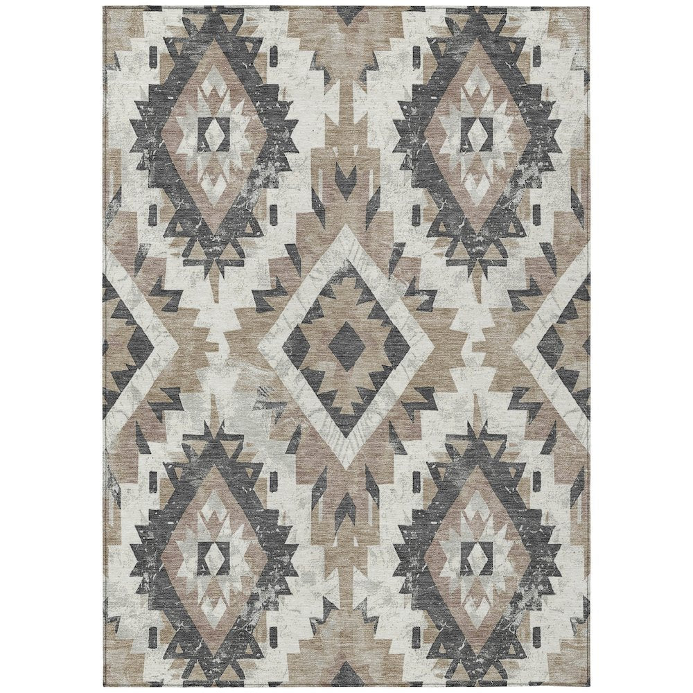 Machine Washable Indoor/Outdoor Chantille Taupe 8' x 10' Rug