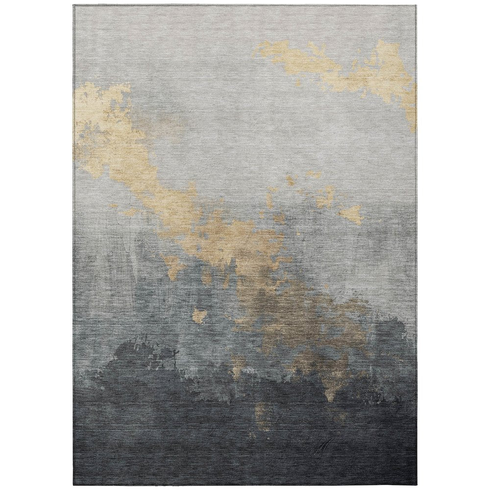 Machine Washable Indoor/Outdoor Chantille Gold 8' x 10' Rug