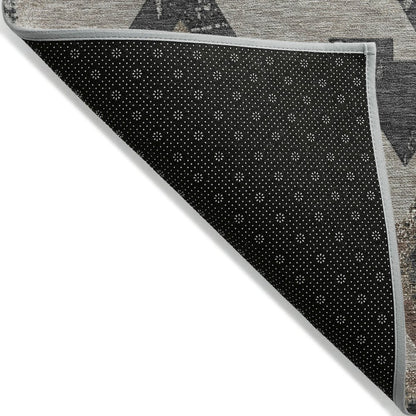 Machine Washable Indoor/Outdoor Chantille Taupe 3' x 5' Rug