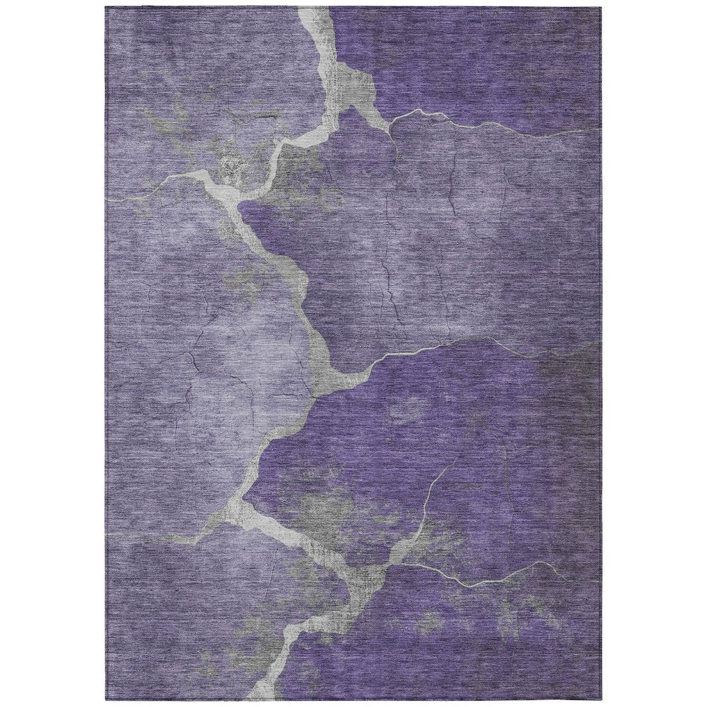 Machine Washable Indoor/Outdoor Chantille Purple 8' x 10' Rug
