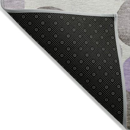 Machine Washable Indoor/Outdoor Chantille Purple 3' x 5' Rug