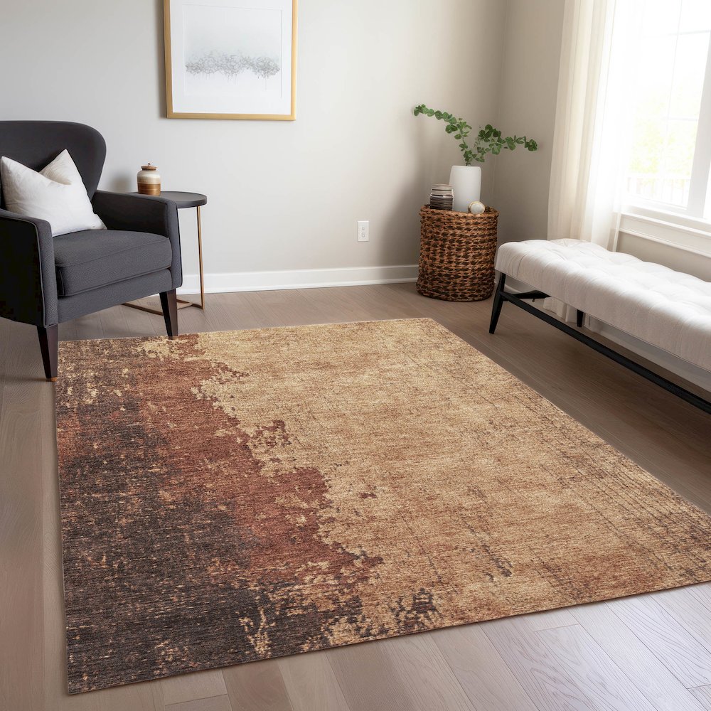 Machine Washable Indoor/Outdoor Chantille Paprika 8' x 10' Rug