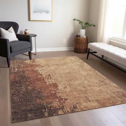 Machine Washable Indoor/Outdoor Chantille Paprika 8' x 10' Rug