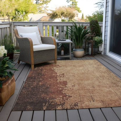 Machine Washable Indoor/Outdoor Chantille Paprika 8' x 10' Rug