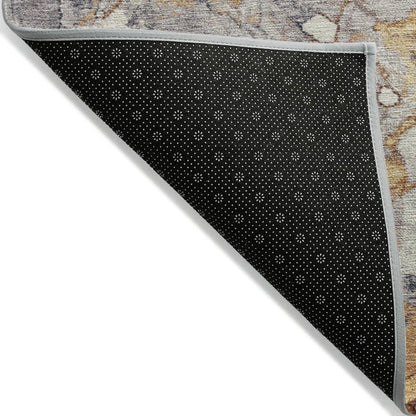 Machine Washable Indoor/Outdoor Chantille Gold 3' x 5' Rug