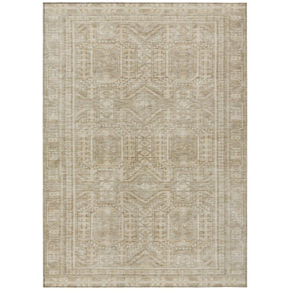 Machine Washable Indoor/Outdoor Chantille Beige 8' x 10' Rug