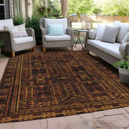 Machine Washable Indoor/Outdoor Chantille Paprika 8' x 10' Rug