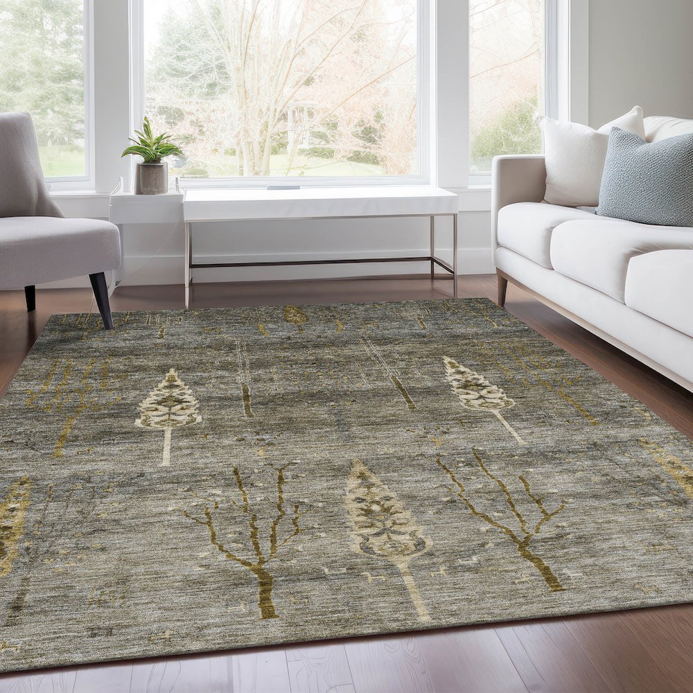 Machine Washable Indoor/Outdoor Chantille Pewter 8' x 10' Rug