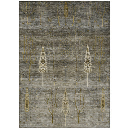 Machine Washable Indoor/Outdoor Chantille Pewter 8' x 10' Rug